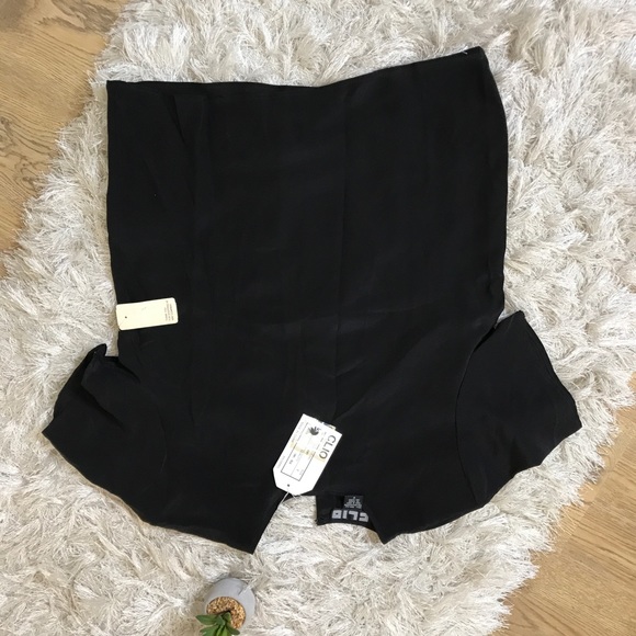 Clio Black 100% Silk Short Sleeve Blouse S NWT - Picture 3 of 7